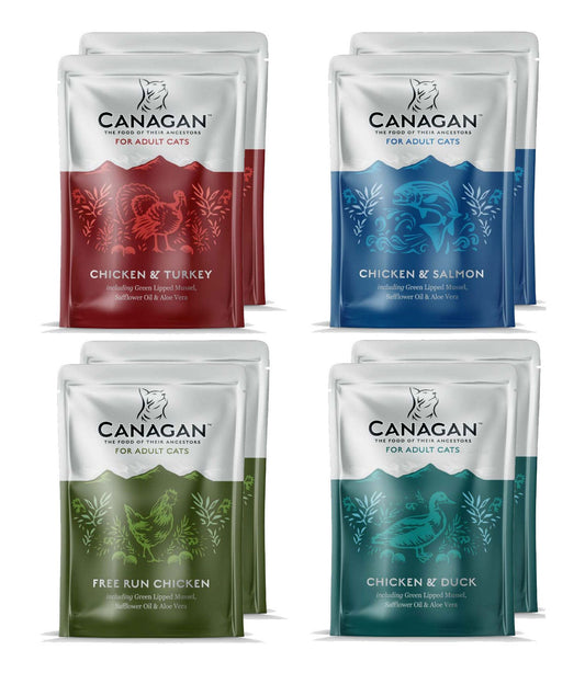  8 X 85g Canagan Variety Pack Wet Cat Food Pouches