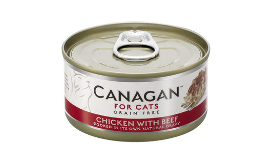  12 X 75g Canagan Chicken With Beef Grain-Free Cat Food
