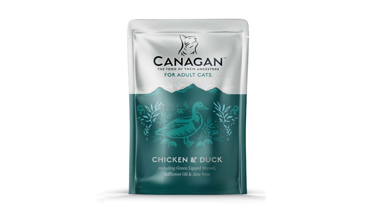  8 X 85g Canagan Chicken & Duck Wet Cat Food Pouches