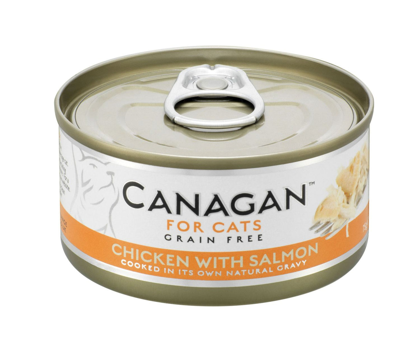  12 X 75g Canagan Chicken With Salmon Grain-Free Cat Food