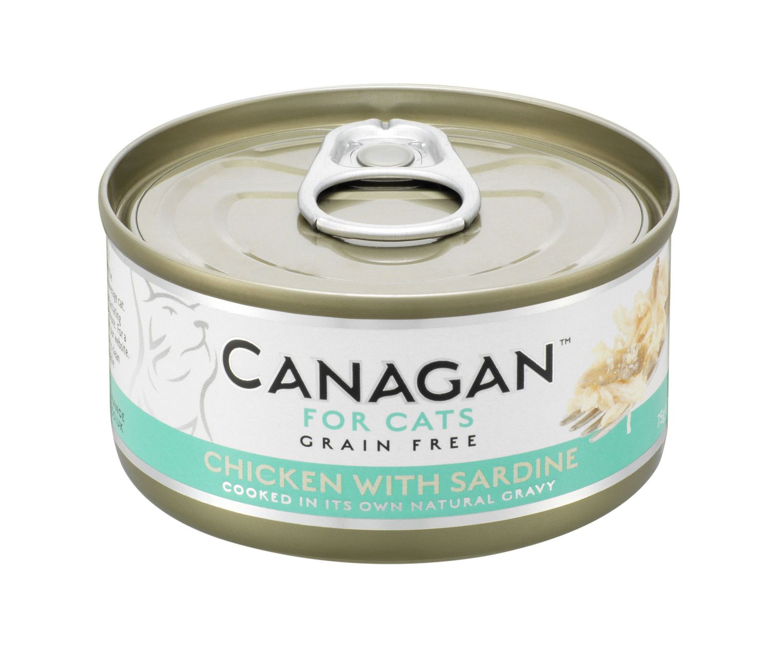  12 X 75g Canagan Chicken With Sardine Grain-Free Cat Food