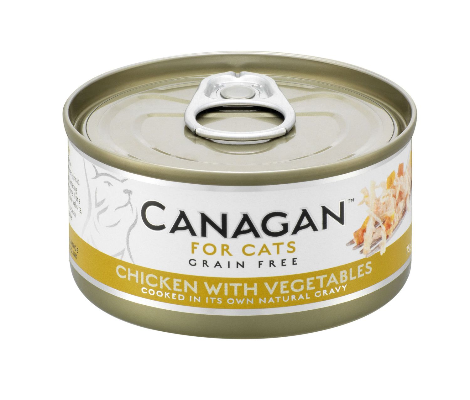  12 X 75g Canagan Chicken With Vegetables Grain-Free Cat Food