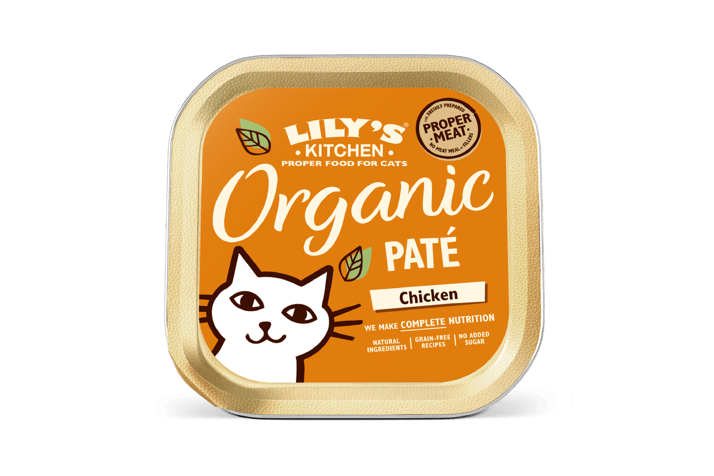  19 X 85g Lily's Kitchen Organic Pate Chicken Cat Food