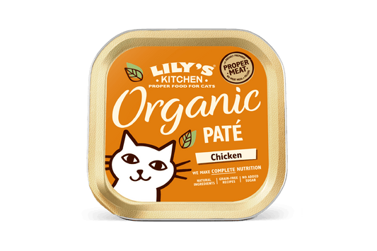  19 X 85g Lily's Kitchen Organic Pate Chicken Cat Food