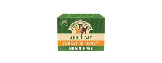  24 X JJames Wellbeloved BUMPER PACK Adult Cat Food Grain Free Pouches With Turkey In Gravy 85g