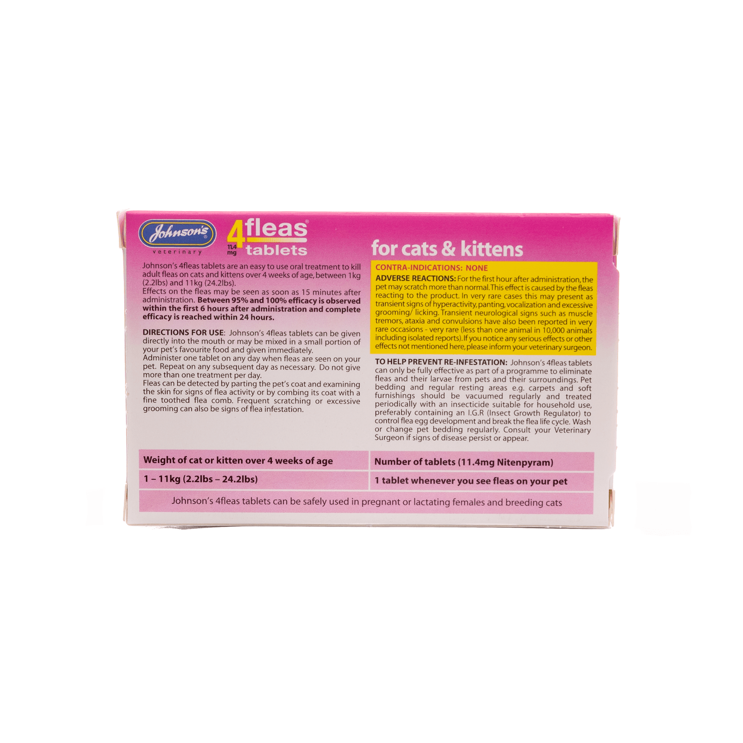  Johnson's 4fleas Tablets - Cats And Kittens - 6 Treatments