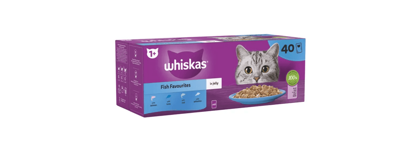  Whiskas 1+ Adult Fish Favourites In Jelly Wet Cat Food