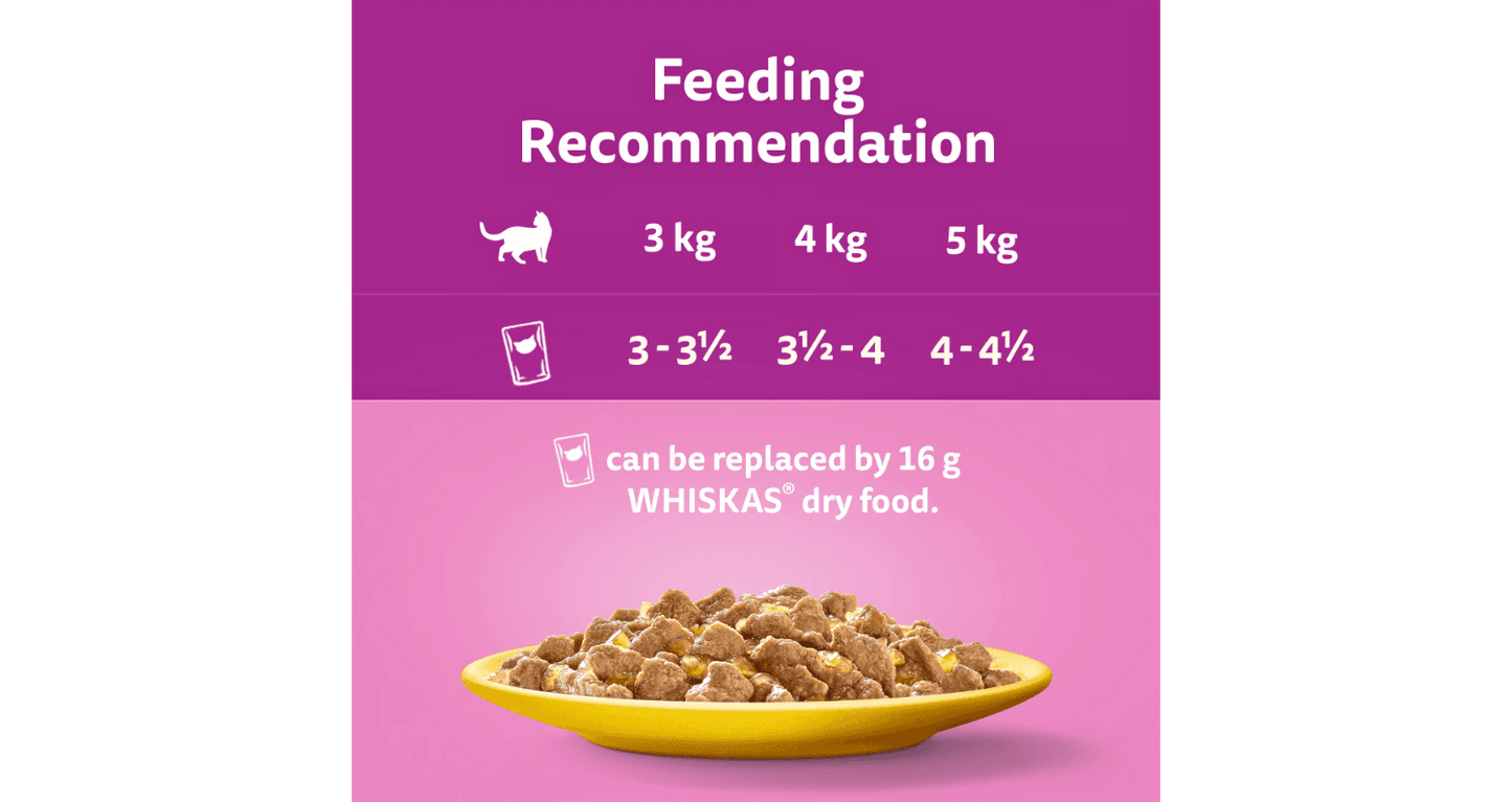  Whiskas 7+ Senior Pouches Poultry Feasts In Jelly Wet Cat Food