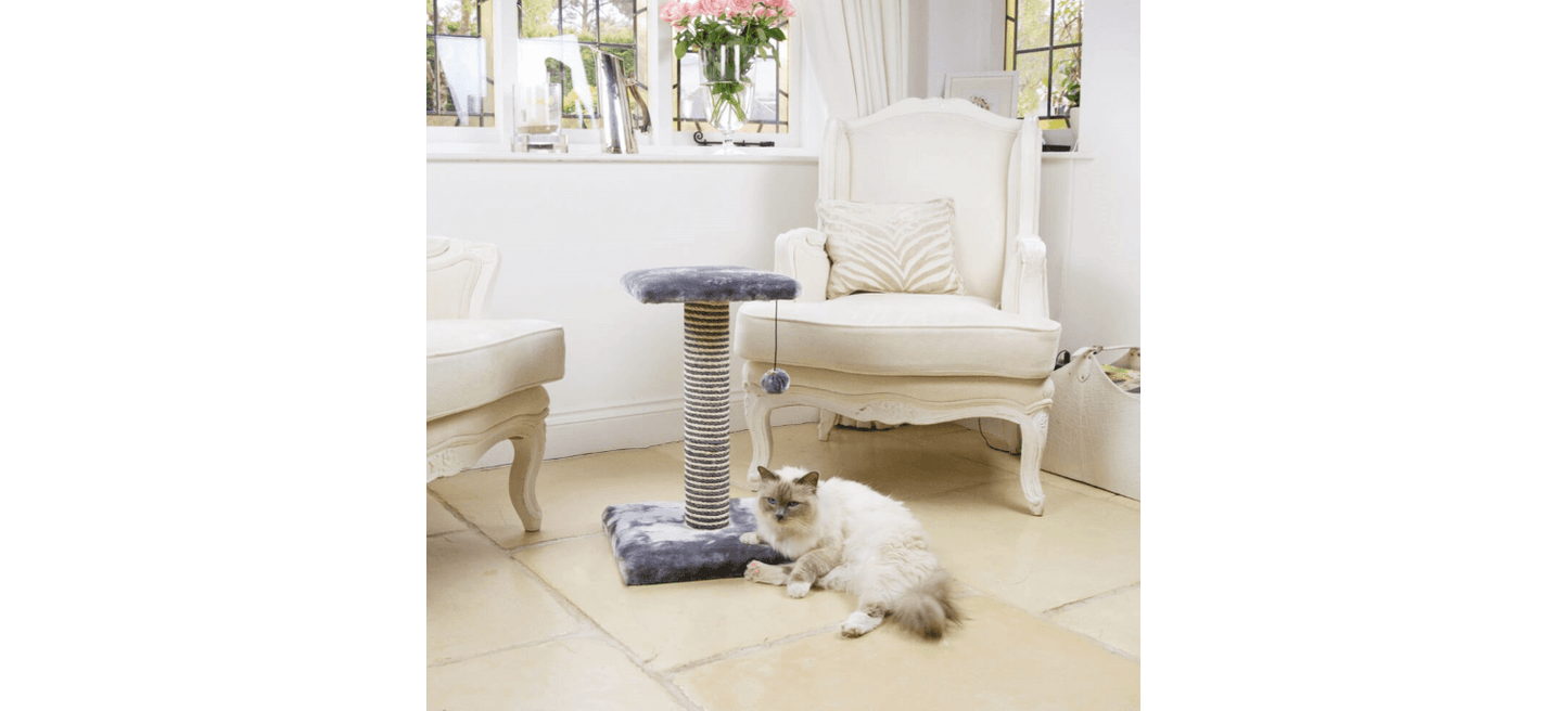  Great&Small Snuggle&Scratch Platform Scratcher Grey Plush