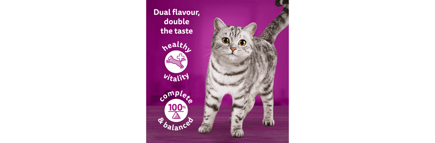  Whiskas 1+ Adult Duo Pouches Surf & Turf In Jelly Wet Cat Food