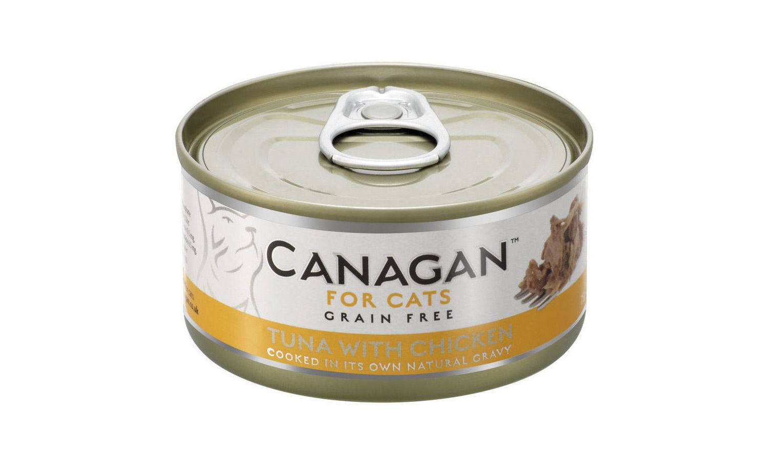 12 X 75g Canagan Tuna With Chicken Grain-Free Cat Food