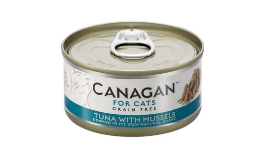  12 X 75g Canagan Tuna With Mussels Grain-Free Cat Food
