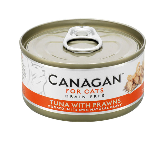  12 X 75g Canagan Tuna With Prawns Grain-Free Cat Food